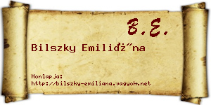 Bilszky Emiliána névjegykártya